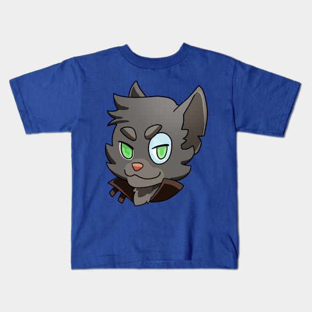 Silver Paw Chibi Kids T-Shirt by Sharpe Dresser